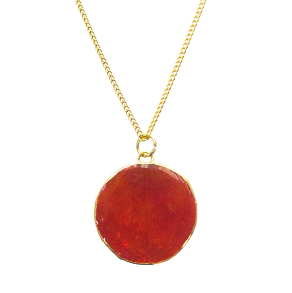 Rose Petal Pendant - Red