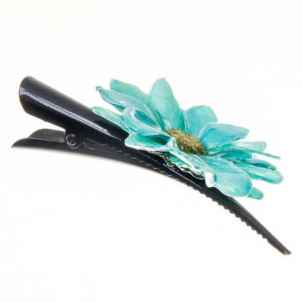 Aster Hairclip - Teal Green
