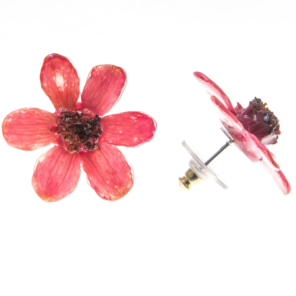 Zinnia Earrings - Pink