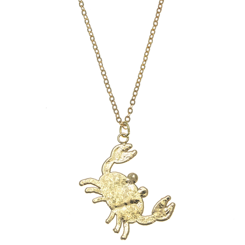 Gold Crab Pendant