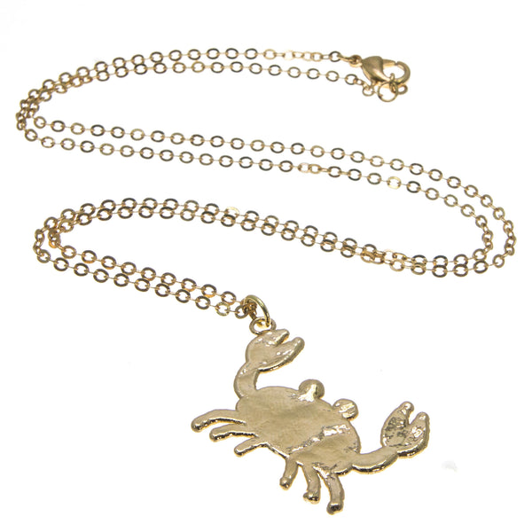 Gold Crab Pendant