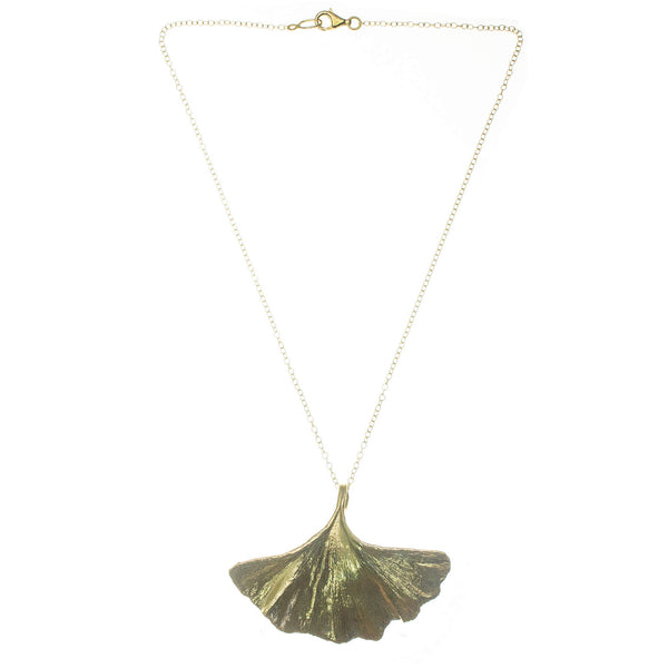 Gold Gingko Leaf Pendant