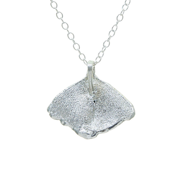 Miniature Silver Gingko Leaf Pendant