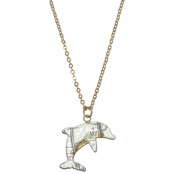 Silver Back Dolphin Pendant