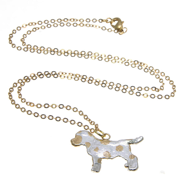 Gold Spot Dalmatian Pendant